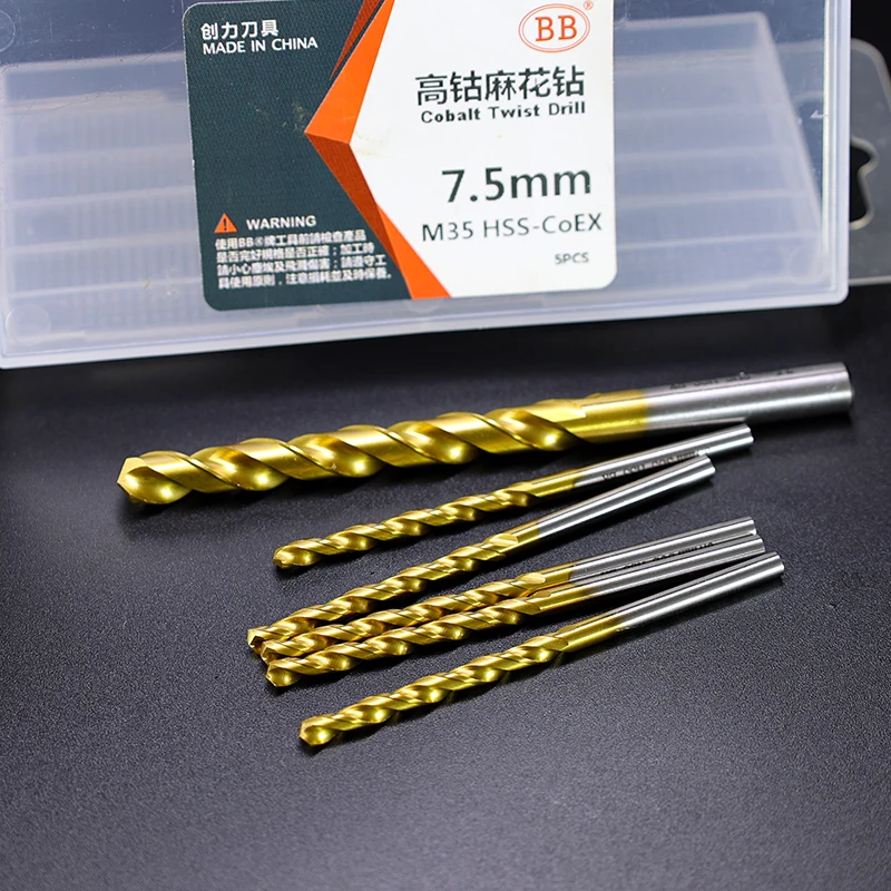 BB Cobalt Twist Drill Bit M35 EX HSSCO HSSE Metal Aluminum Copper Stainless Steel Wood Hole Tool Titanium 1mm 13mm Set 5/10Pcs Image 5
