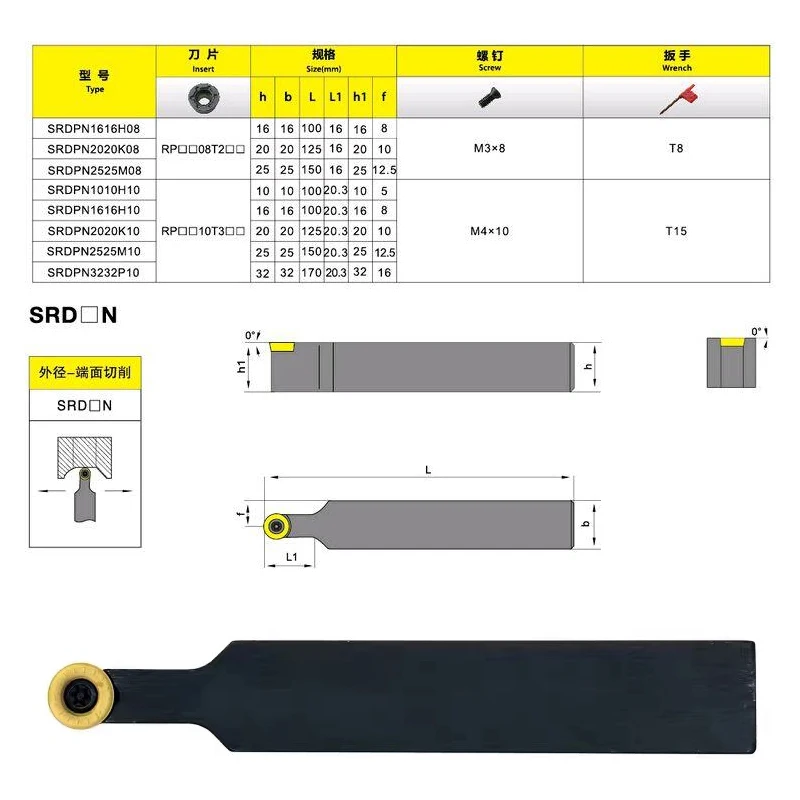 BB External Turning Lathe SRDPN SRGPR SRAPR CNC Machine Tool Cutter RPMT RPMW Insert Holder 1616 2020 2525 Image 3