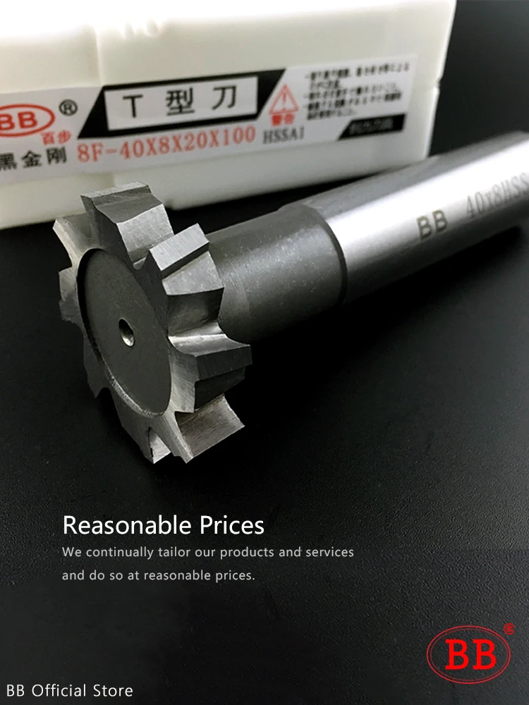 BB T Slot Milling Cutter for Metal HSS Woodruff Key Seat Router Bit Thickness 1 12mm Diameter 8 50mm Image 3