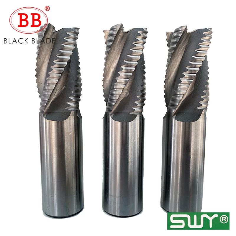 BB Roughing End Mill HSS Cutters 4 Flute 5mm to 45mm Saw Blade Metal Machining Inch & Iso 6mm 8mm 10mm 12mm 16mm Image 3