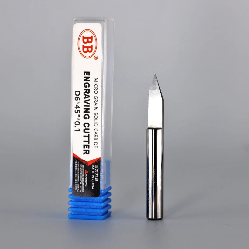BB Flat Bottom Engraving Bits CNC Carving Tungsten Carbide Router PCB Wood Acrylic Plastic 3D Milling Cutter 3 175 4 6 20 Degree Image 4
