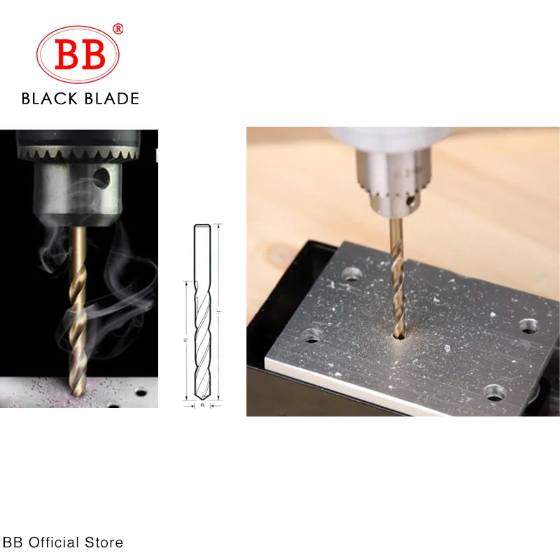 BB Cobalt Twist Drill Bit M35 EX HSSCO HSSE Metal Aluminum Copper Stainless Steel Wood Hole Tool Titanium 1mm 13mm Set 5/10Pcs Image 3