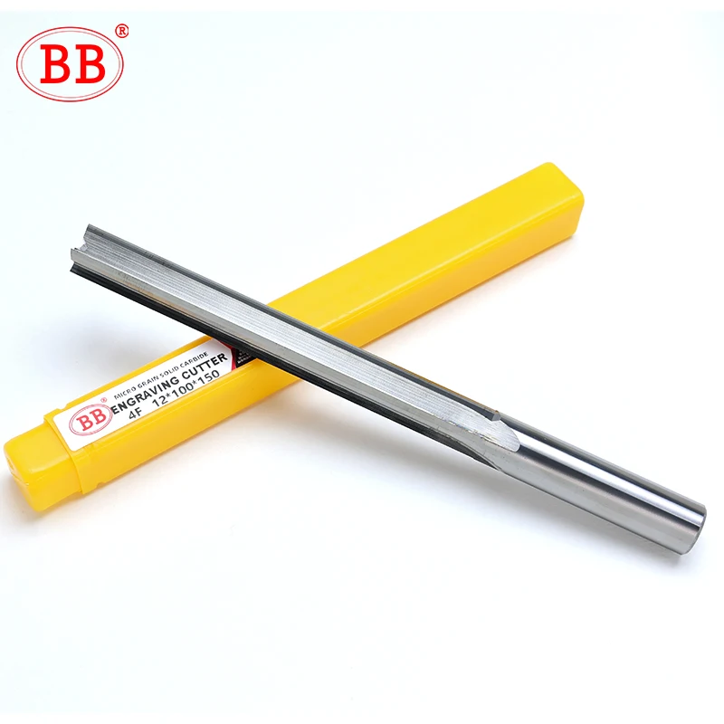 BB Straight End Mill 2 Flutes 4F 6F Slot Solid Carbide Milling Cutter 4 6 8 12 Shank CNC Engraving Router Bit MDF EVA Foam Image 4