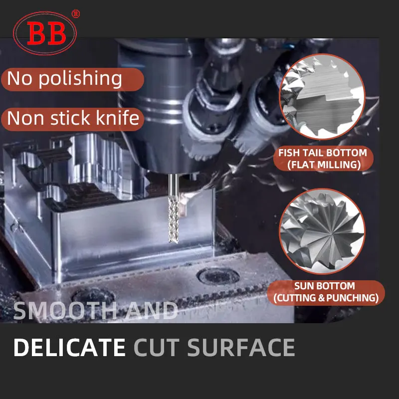 BB Corn End Mill CNC DIY Cutting Tool Solid Carbide Engraving Router Bits PCB Bakelite Fiberglass 3 175 4 6 8 10 Shank Diameter Image 4