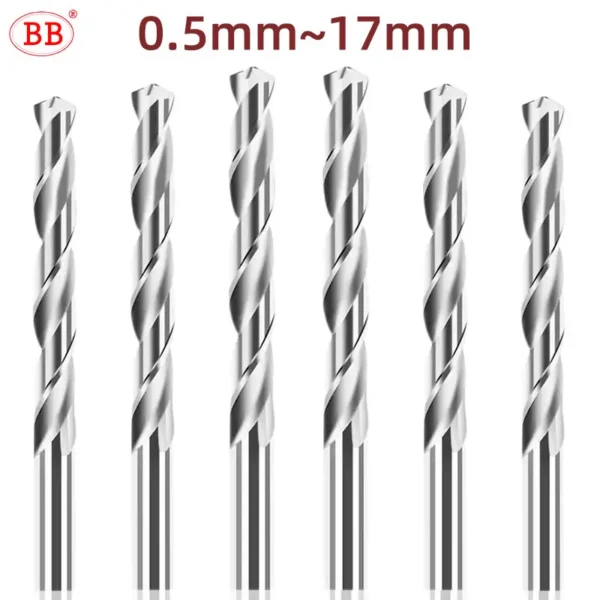 BB Carbide Drill 0 5 17mm Micro Mini Bits CNC Metal Hole Machining Tool for Aluminum Steel D1=D2 Diameter