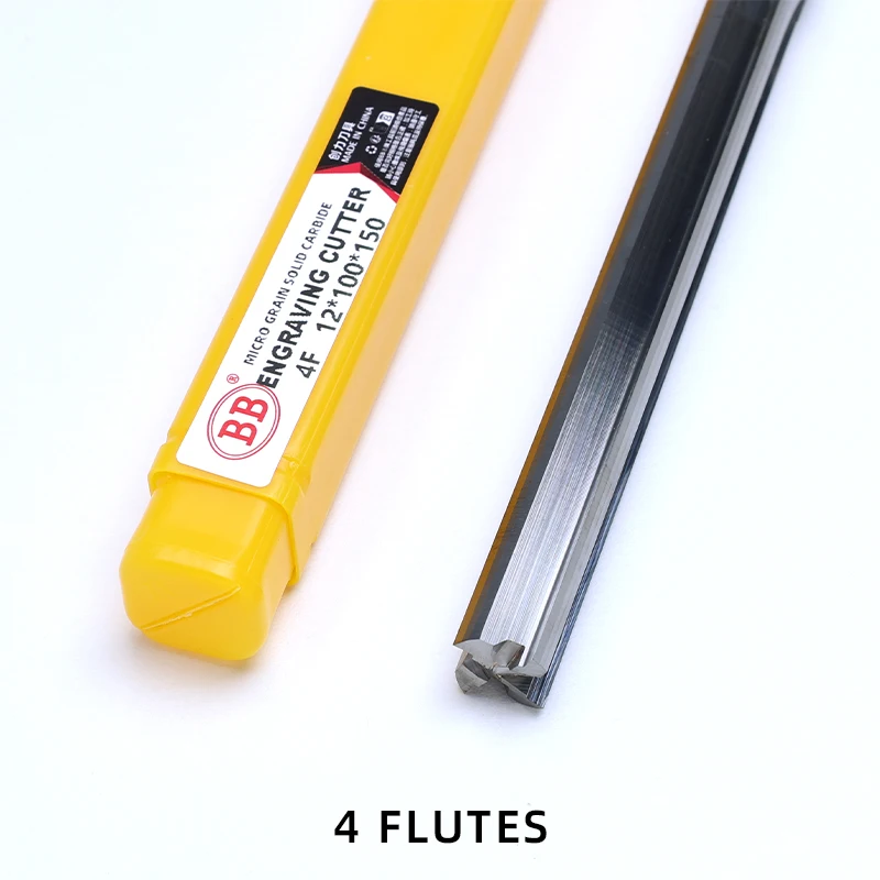 BB Straight End Mill 2 Flutes 4F 6F Slot Solid Carbide Milling Cutter 4 6 8 12 Shank CNC Engraving Router Bit MDF EVA Foam Image 5