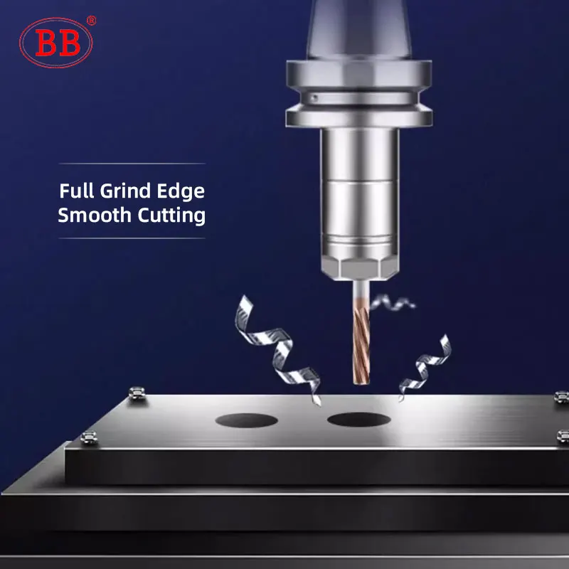 BB Machine Reamer Left Hand Micro Carbide Spiral Flute Coated PRO CNC External Cooling Aluminum Small Hole Making 2 23mm 3 95mm Image 5