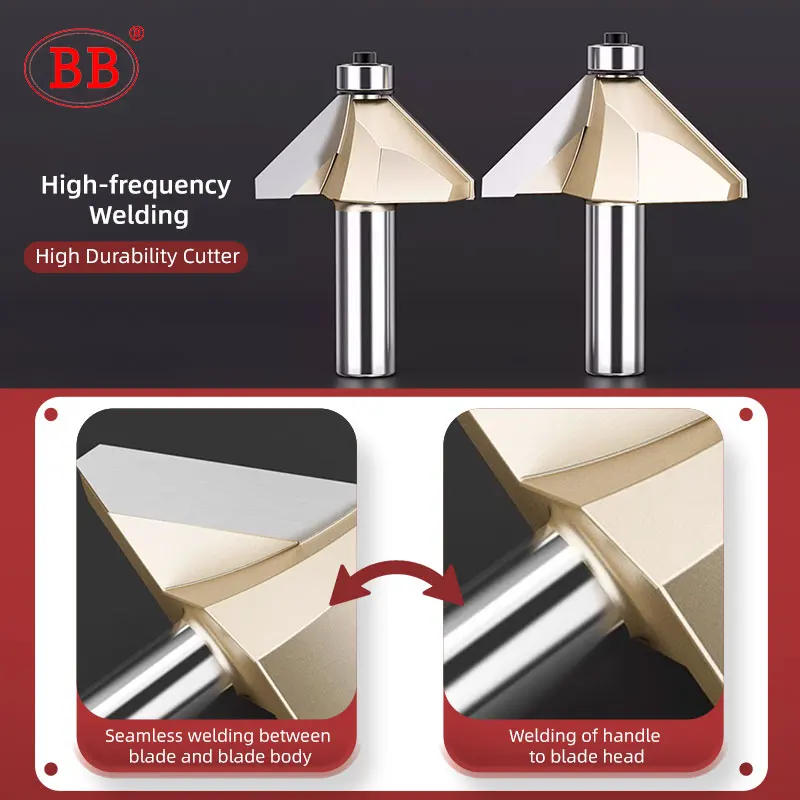 EXTRA MACHINE Chamfer Router Bit 45 Degree Image 4