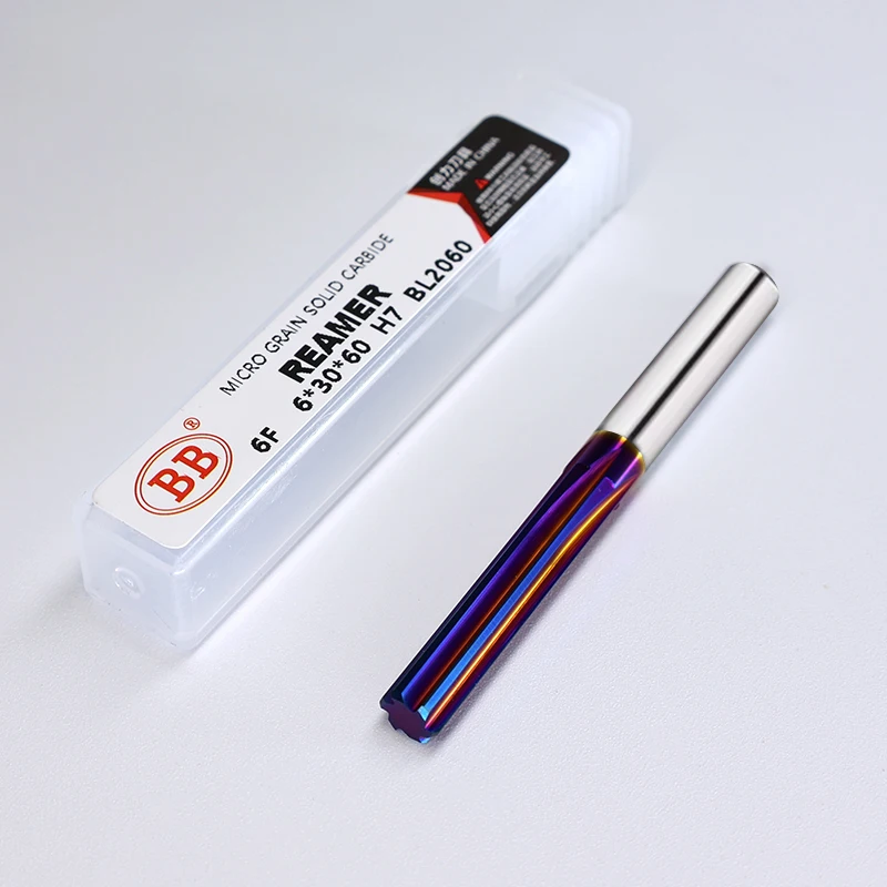 BB Carbide Reamer CNC Machine Hole Deburring Tool Coating HRC60 Lath Cutter Drill Stainless Steel Hard Steel 6mm 8mm 1PCS Image 4