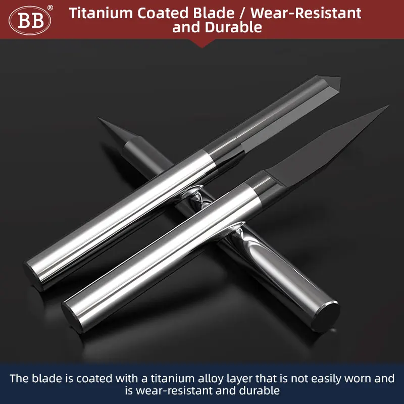 BB Carbide Engraving Bits Coated Graphic Word Carving Router Milling Cutter CNC for Metal Steel Wood Acrylic Plastic 3 175 4 6mm Image 5