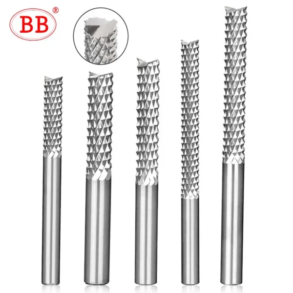 BB Corn End Mill CNC DIY Cutting Tool Solid Carbide Engraving Router Bits PCB Bakelite Fiberglass 3 175 4 6 8 10 Shank Diameter