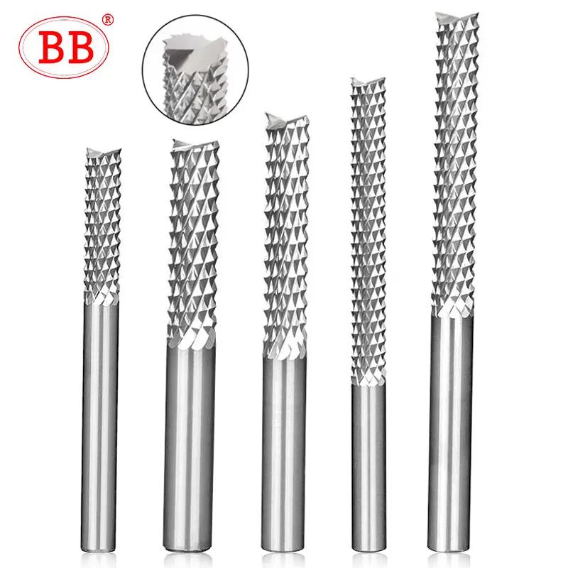 BB Corn End Mill CNC DIY Cutting Tool Solid Carbide Engraving Router Bits PCB Bakelite Fiberglass 3 175 4 6 8 10 Shank Diameter