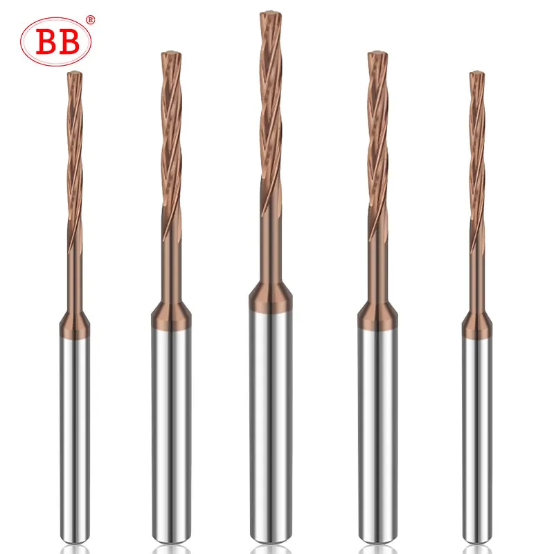 BB Machine Reamer Left Hand Micro Carbide Spiral Flute Coated PRO CNC External Cooling Aluminum Small Hole Making 2 23mm 3 95mm