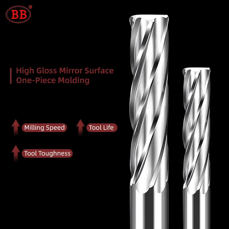 BB 8 67 12 09 Machine Reamer Spiral Flute Solid Carbide Uncoated Tolerance Chucking Metal Cutter CNC for Aluminum Image 4