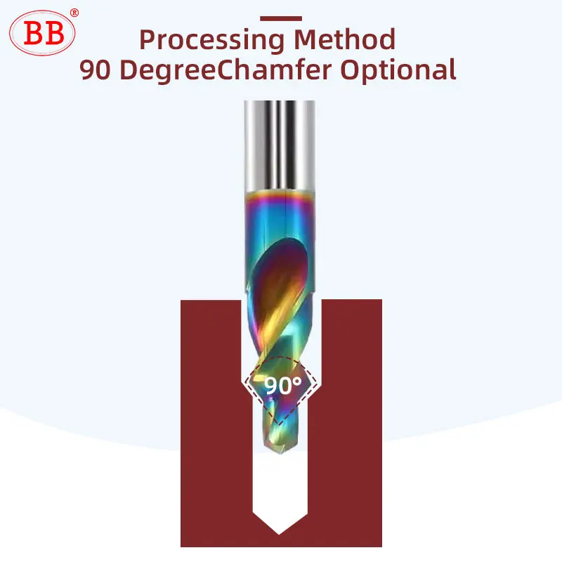 BB Step Drill 90 Degree 180 CNC Precision Solid Carbide Drilling Tools DLC Coated Screw Hole Image 4